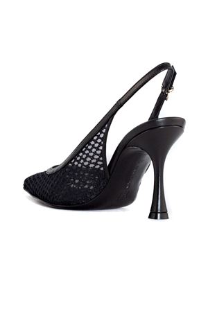 Slingback in tessuto traforato nero SERGIO LEVANTESI | DANA25NERO